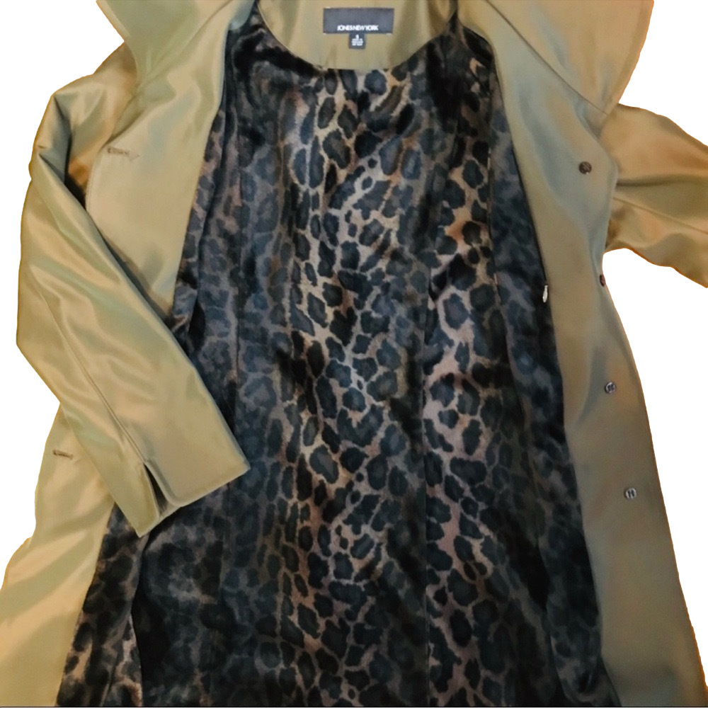 Jones New York Olive Trench Coat - Picture 4 of 6